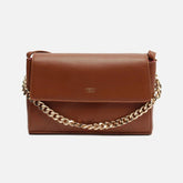 BOLSA TIRACOLO MARROM PEQUENA CORRENTE METAL A 57100 2339 0006 AREZZO